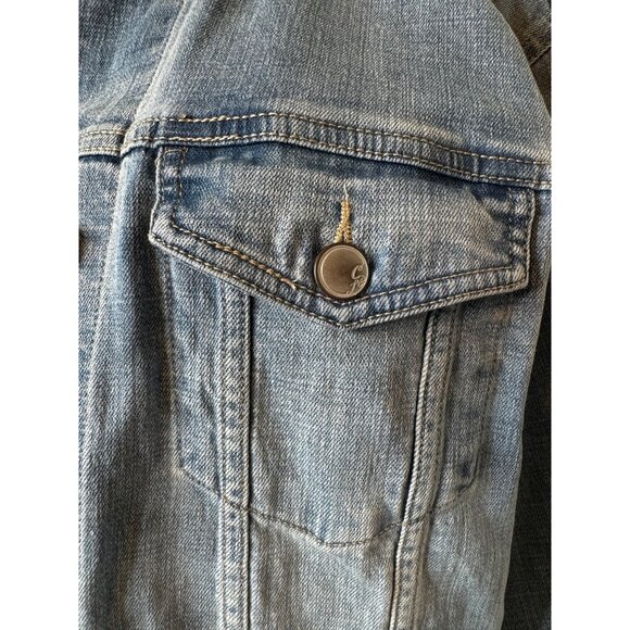 NWT Cosmic Blue Love Medium Denim Jacket Light Wash - Picture 8 of 14
